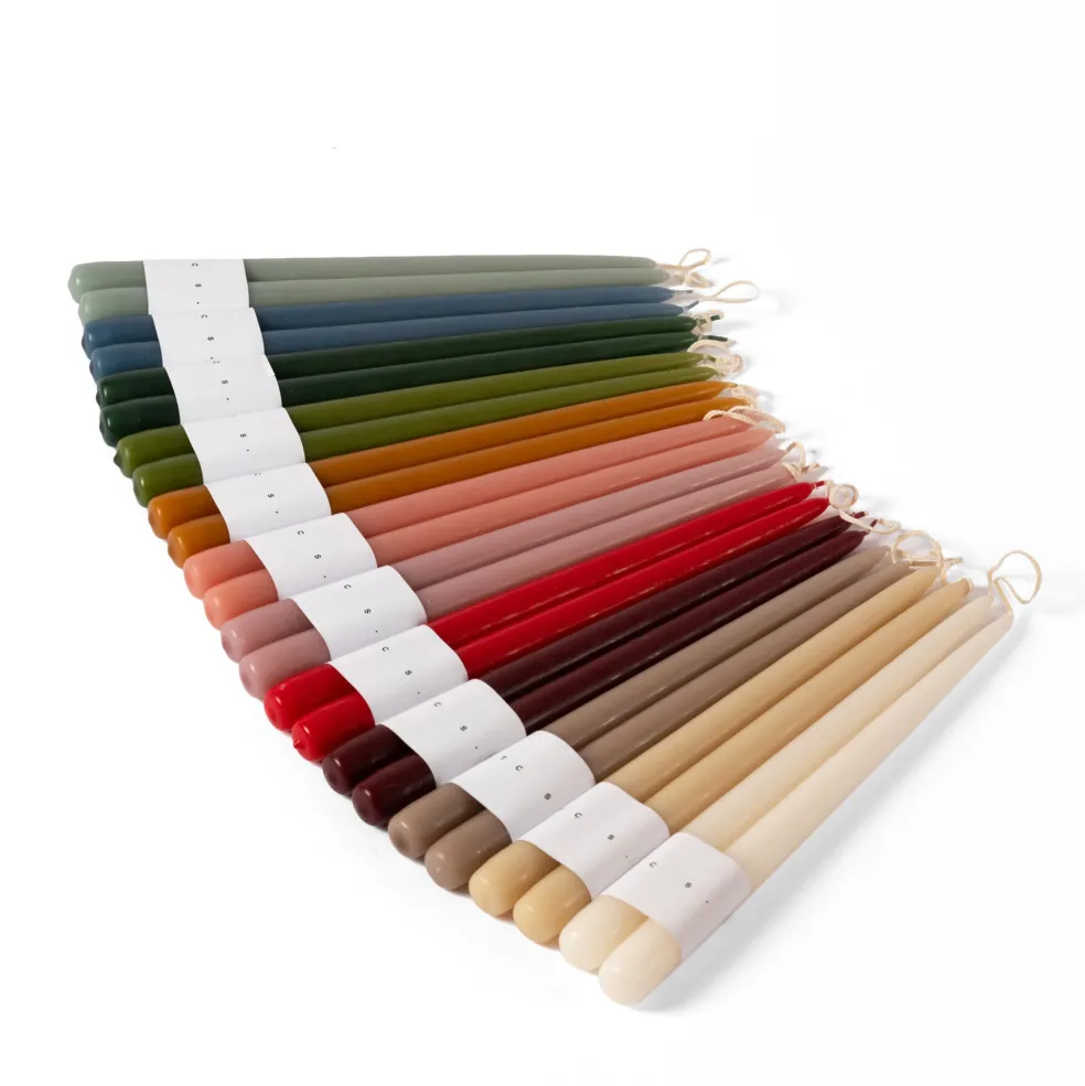 Cheap Taper Candle Pair Dusky Green 30cm Candles, Holders & Diffusers