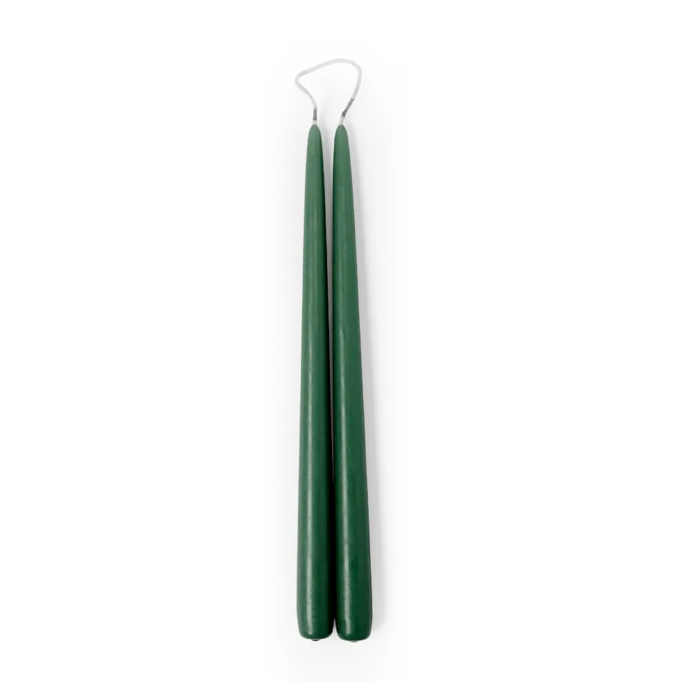 Sale Taper Candle Pair Forest Green 30cm Candles, Holders & Diffusers