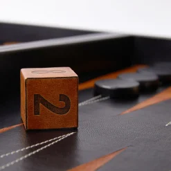 Online Tavla Leather Backgammon Set Black Games & Entertaining | Luxury Gifts