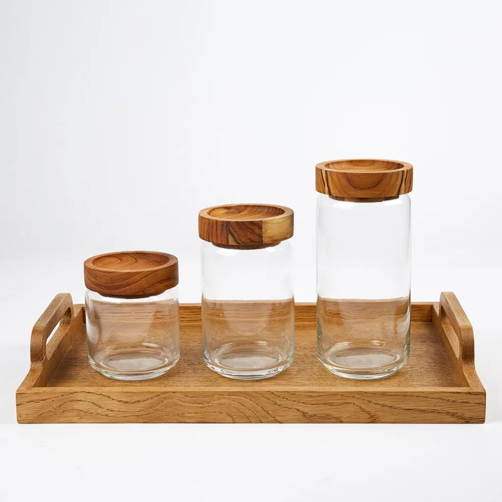 Flash Sale Teak Stacking Storage Jar 1L Utility | Storage Baskets, Containers & Jars