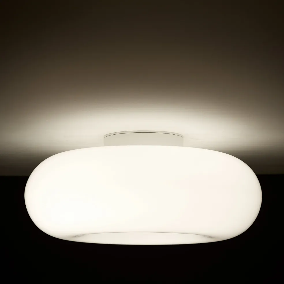 Best Torus Dimmable Large Flush Ceiling & Wall Light Opal Lighting | Get It In Time For Christmas