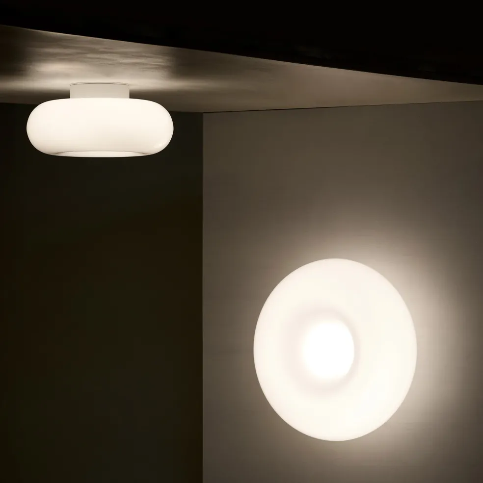 Flash Sale Torus Dimmable Medium Flush Ceiling & Wall Light Opal Lighting | Get It In Time For Christmas