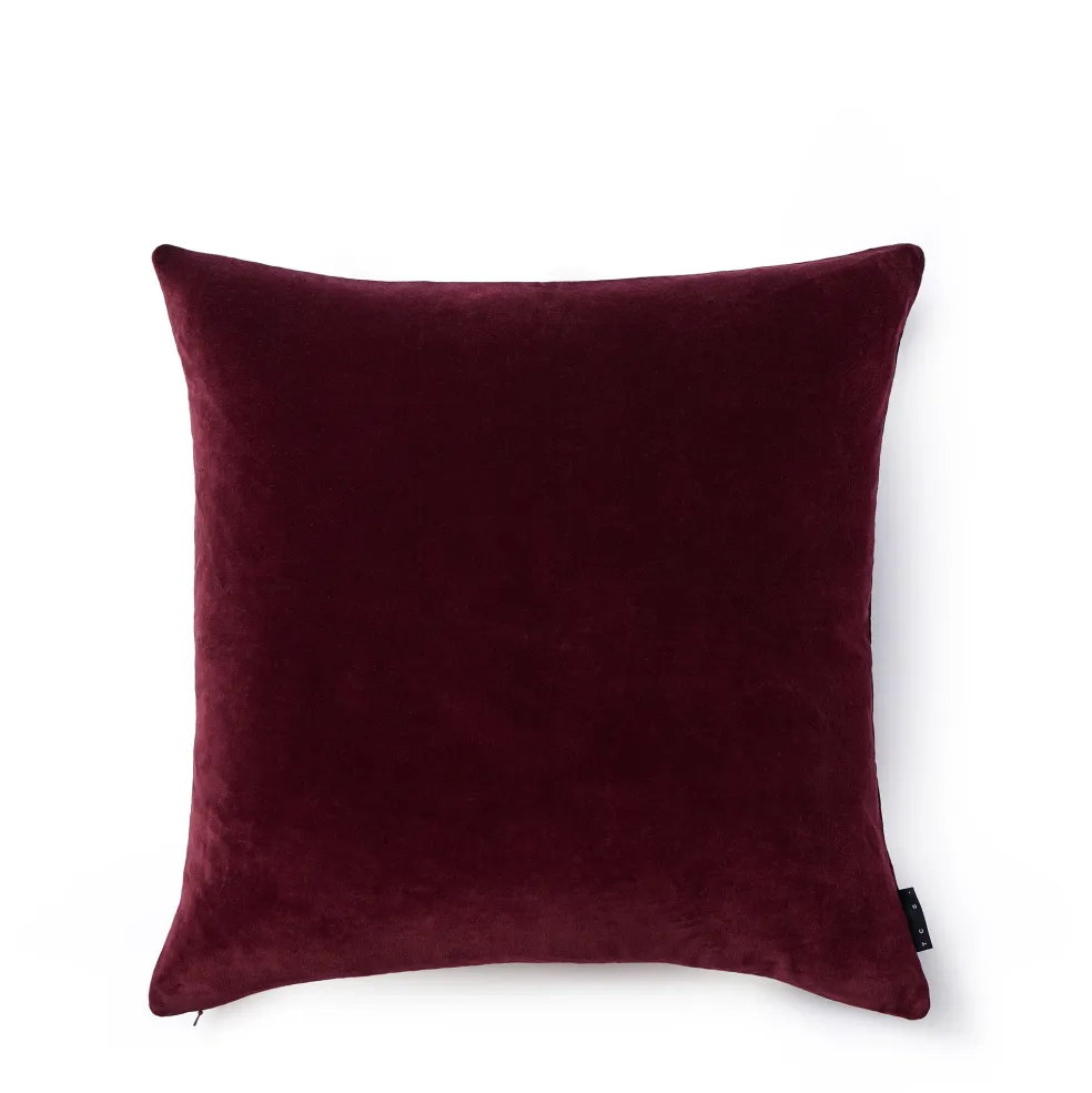 Shop Velvet Cushion Cover Burgundy 50 x 50cm Cushion Covers & Pads