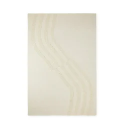 Outlet Wavy Lines Rug Neutral 200 x 300cm Rugs