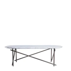 Outlet Workshop Coffee Table Arabescato Marble & Bronze Coffee & Side Tables