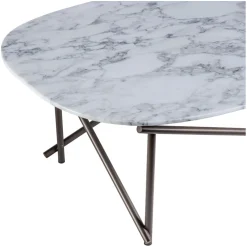 Outlet Workshop Coffee Table Arabescato Marble & Bronze Coffee & Side Tables