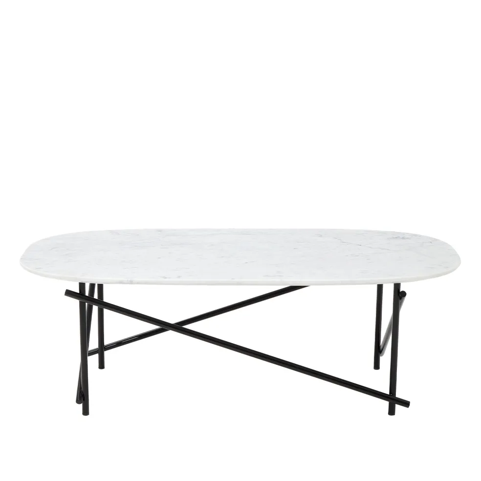 Online Workshop Coffee Table Carrara Marble Black Legs In Stock | Coffee & Side Tables
