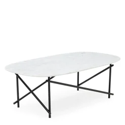 Online Workshop Coffee Table Carrara Marble Black Legs In Stock | Coffee & Side Tables