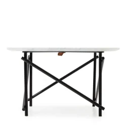 Online Workshop Coffee Table Carrara Marble Black Legs In Stock | Coffee & Side Tables