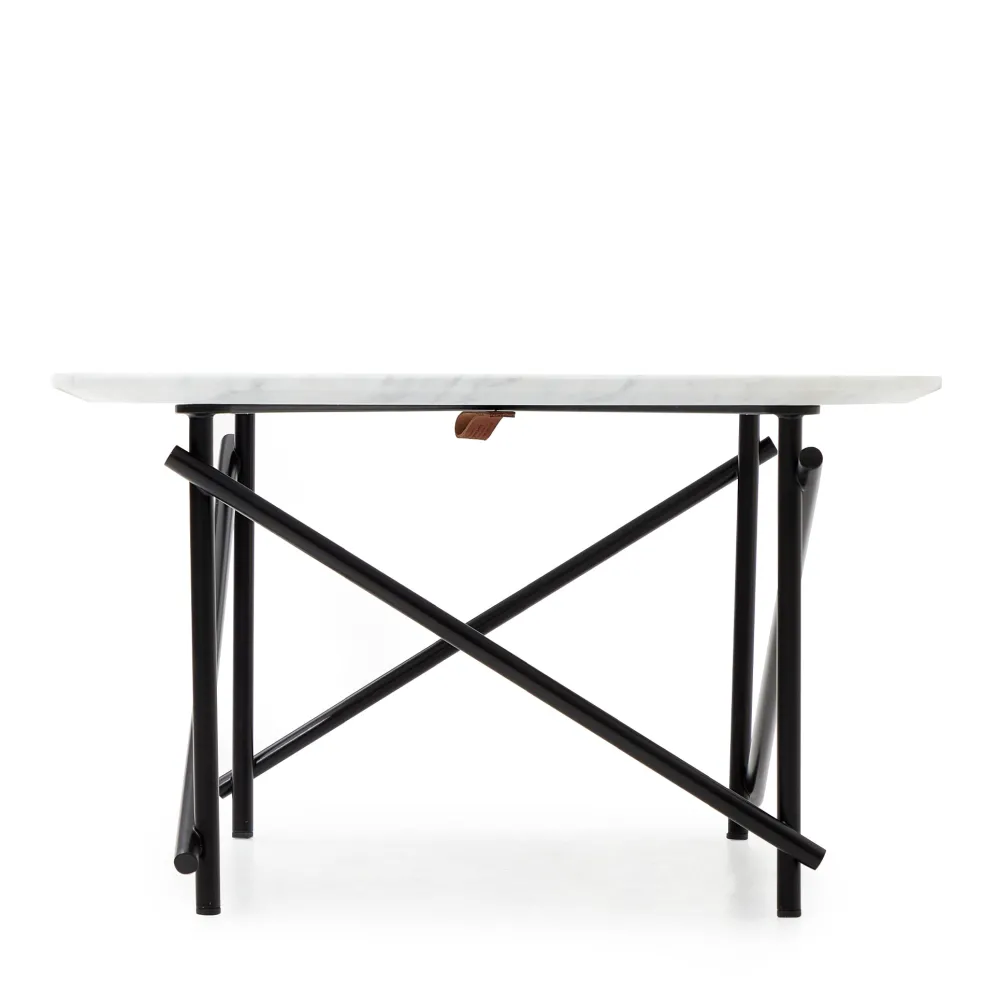 Online Workshop Coffee Table Carrara Marble Black Legs In Stock | Coffee & Side Tables