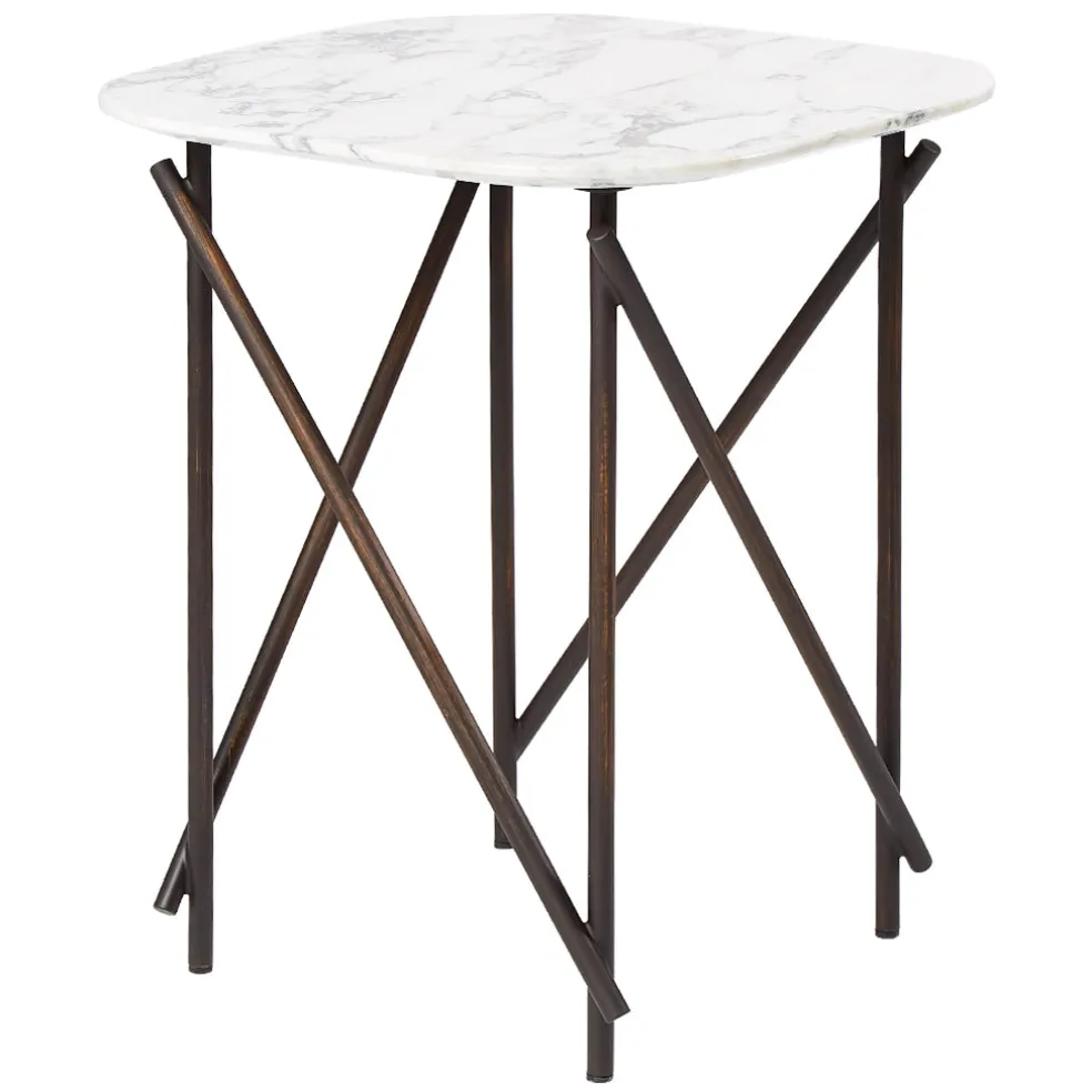 Cheap Workshop Lamp Table Marble & Bronze Coffee & Side Tables