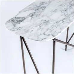 Fashion Workshop Low Console Table Marble & Bronze In Stock