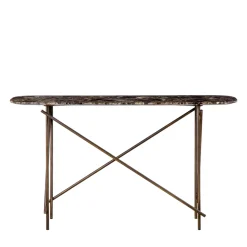 Fashion Workshop Low Console Table Marble & Bronze In Stock