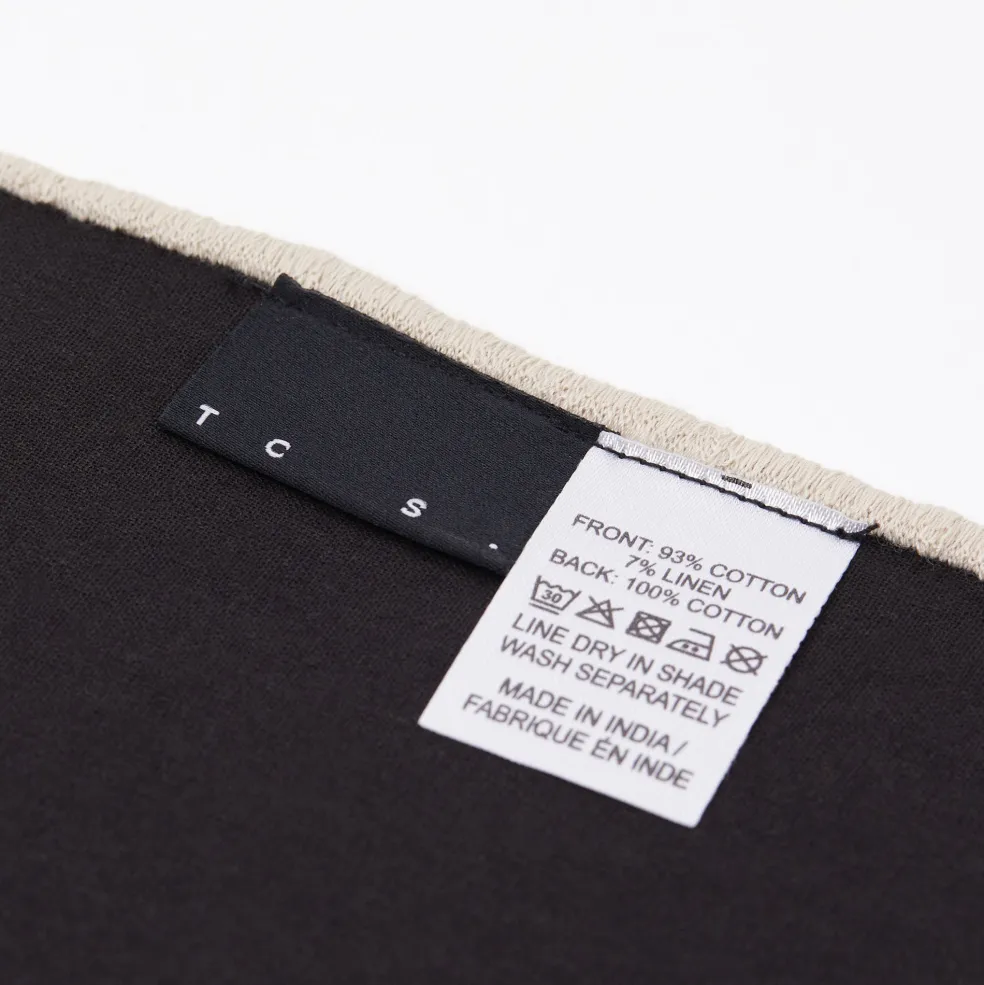 Store Woven Check Rectangular Placemat Black 40 x 30cm Placemats & Coasters | Table Settings